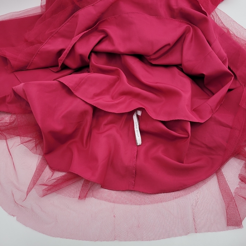 Alfred Angelo Raspberry Pink 3D Floral Chiffon Dress - Picture 4 of 11